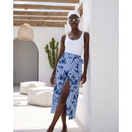 Φούστα παρεό με δέσιμο blue floral