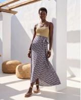  Φούστα Παρεό με δέσιμο στο πλάι με print Bohemian Floral