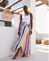  Φούστα Παρεό με δέσιμο στο πλάι με print "Aegean breeze"