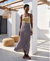  Φούστα Παρεό με δέσιμο στο πλάι με print Bohemian Floral