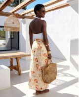  Φούστα Παρεό με δέσιμο στο πλάι με print sunkissed peony