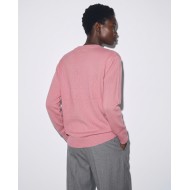Πλεκτή Μπλούζα με Ανάγλυφες Καρδιές dusty pink