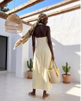 "Solene" Knit-Top Maxi Dress vanilla
