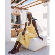 "Solene" Knit-Top Maxi Dress yellow