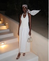 "Solene" Knit-Top Maxi Dress white