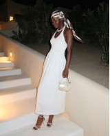 "Solene" Knit-Top Maxi Dress white