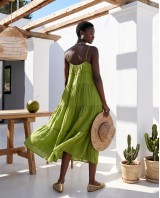 Φόρεμα maxi "Island breeze" green