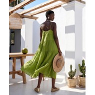 Φόρεμα maxi "Island breeze" green
