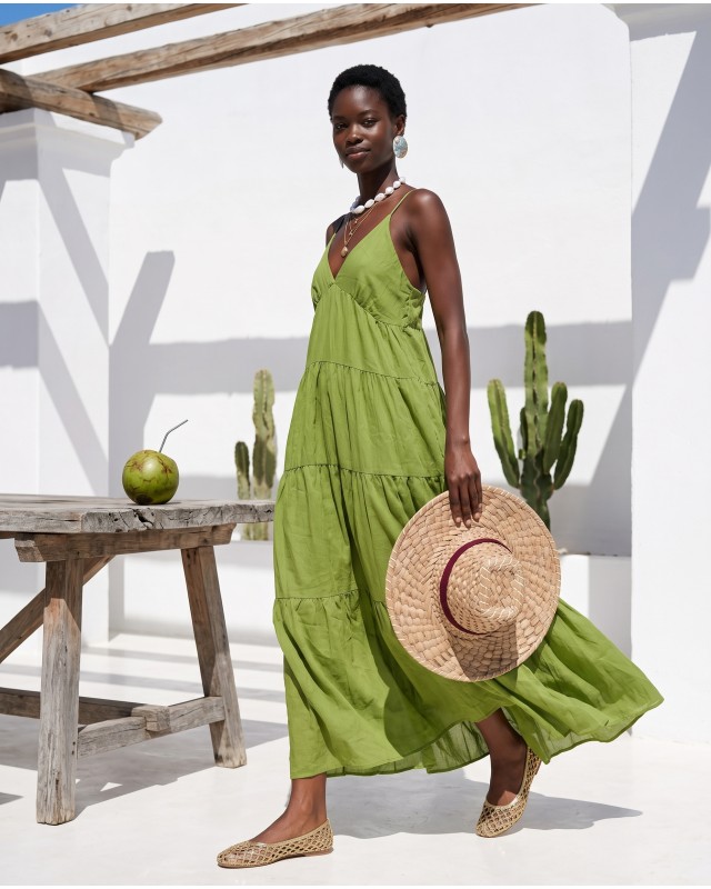 Φόρεμα maxi "Island breeze" green