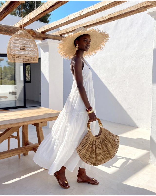 Φόρεμα maxi "Island breeze" white