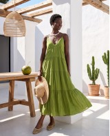Φόρεμα maxi "Island breeze" green