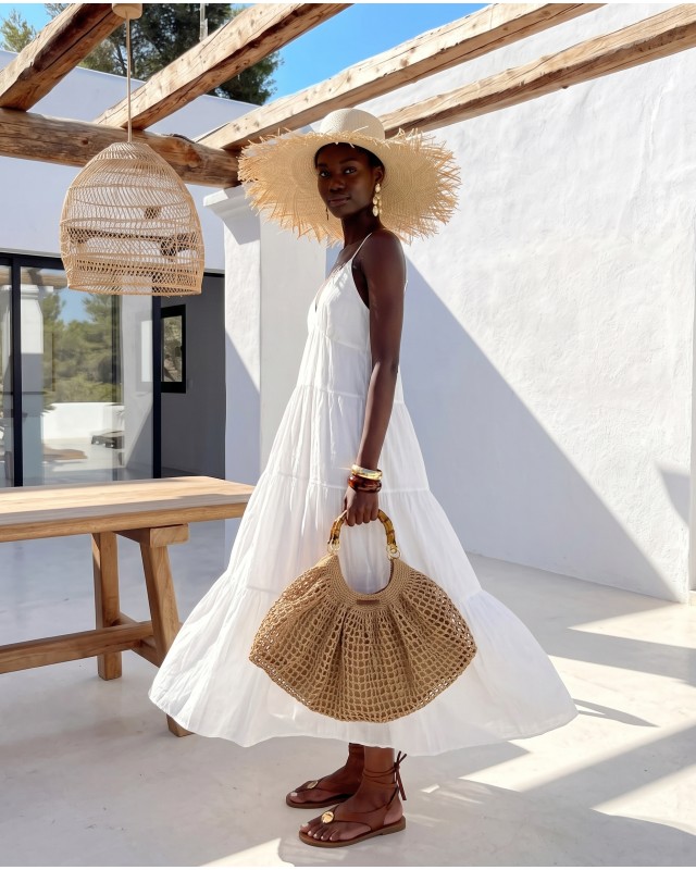 Φόρεμα maxi "Island breeze" white