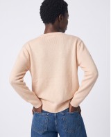 Πλεκτή Μπλούζα με διακριτικά Στρας beige
