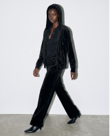 Σετ «Velvet Aura» με Zip Hoodie & Φόρμα – Black