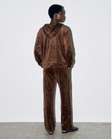 Σετ «Velvet Aura» με Zip Hoodie & Φόρμα – Brown