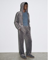 Σετ «Velvet Aura» με Zip Hoodie & Φόρμα – Grey