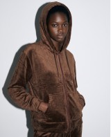 Σετ «Velvet Aura» με Zip Hoodie & Φόρμα – Brown
