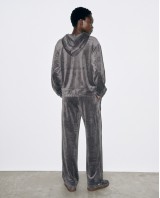 Σετ «Velvet Aura» με Zip Hoodie & Φόρμα – Grey