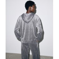 Σετ «Velvet Aura» με Zip Hoodie & Φόρμα – Grey