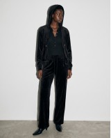 Σετ «Velvet Aura» με Zip Hoodie & Φόρμα – Black