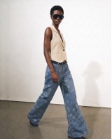 Floral Embroidered Wide Leg Jeans