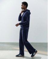 Βελουτέ Σετ Φόρμας με Hoodie και Παντελόνα navy