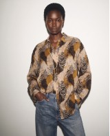 Printed Rhinestone Shirt safari