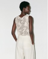 Sheer Lace Tank Top - Cream