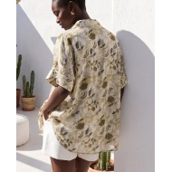 Sienna Bloom Oversized Shirt olive