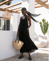 "Sahara" Maxi Φόρεμα με Ελαφρά Ημιδιαφάνεια black 