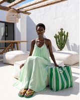 "Sahara" Maxi Φόρεμα με Ελαφρά Ημιδιαφάνεια mint