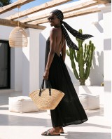 "Sahara" Maxi Φόρεμα με Ελαφρά Ημιδιαφάνεια black 