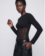 Μπλούζα Corset Style με Δαντέλα μαύρο