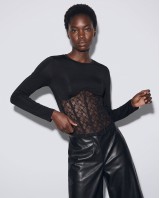 Μπλούζα Corset Style με Δαντέλα μαύρο