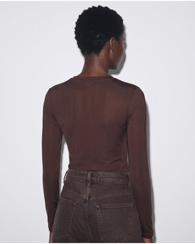 Μπλούζα Corset Style με Δαντέλα καφέ