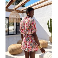 Floral Crop & Skirt Set