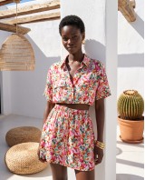 Floral Crop & Skirt Set