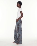 Velvet Flower High-Waist Wide-Leg Jeans