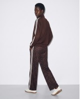 Σετ Animal Print Φόρμα & Ζακέτα με Ρίγες brown