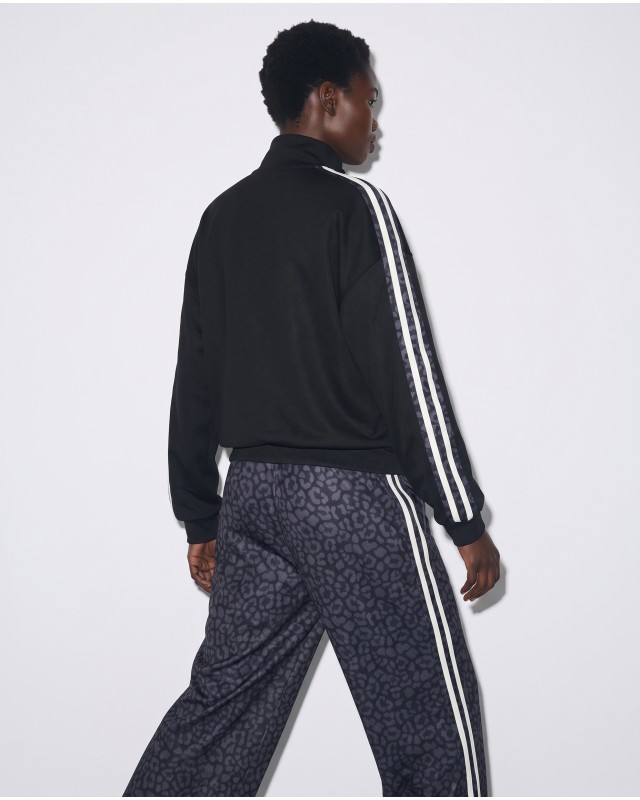 Σετ Animal Print Φόρμα & Ζακέτα με Ρίγες black