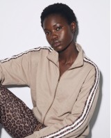 Σετ Animal Print Φόρμα & Ζακέτα με Ρίγες beige