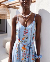 Φόρεμα με αυξομείωση στην τιράντα και σετ Sky Blue Cherry