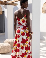 Φόρεμα με αυξομείωση στην τιράντα και σετ Rose & Lemon