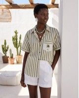Striped Shirt with Pocket Detail "Palm"