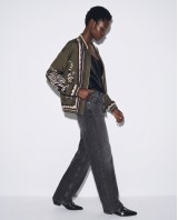 Bomber Jacket με Tiger Print & Φερμουάρ - Χακί
