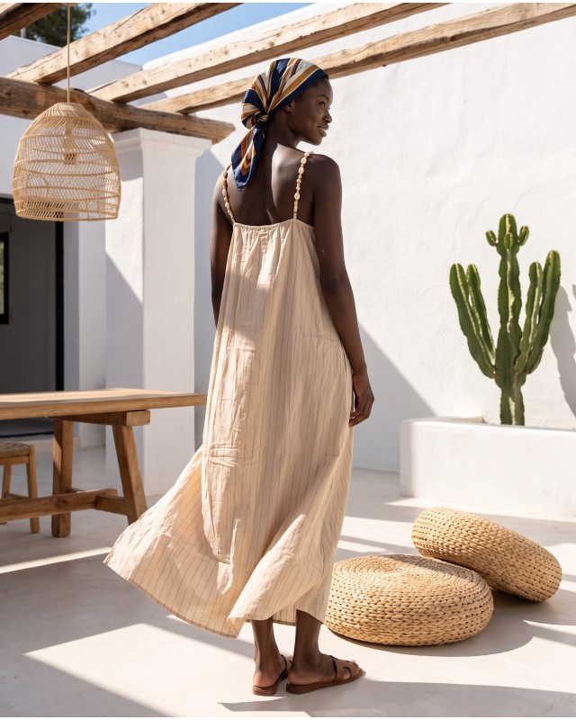 Aphrodite shell dress beige