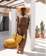 Σετ "Ibiza Crochet" ριγέ πούρο