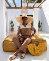 Σετ "Ibiza Crochet" ριγέ πούρο