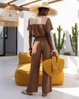 Σετ "Ibiza Crochet" ριγέ πούρο