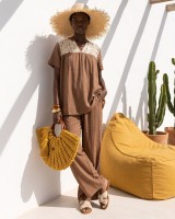 Σετ "Ibiza Crochet" ριγέ πούρο